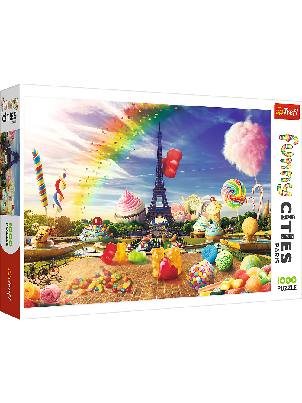 Trefl Red Funny Cities 1000 Piece Puzzle - Sweet Paris Multicolor