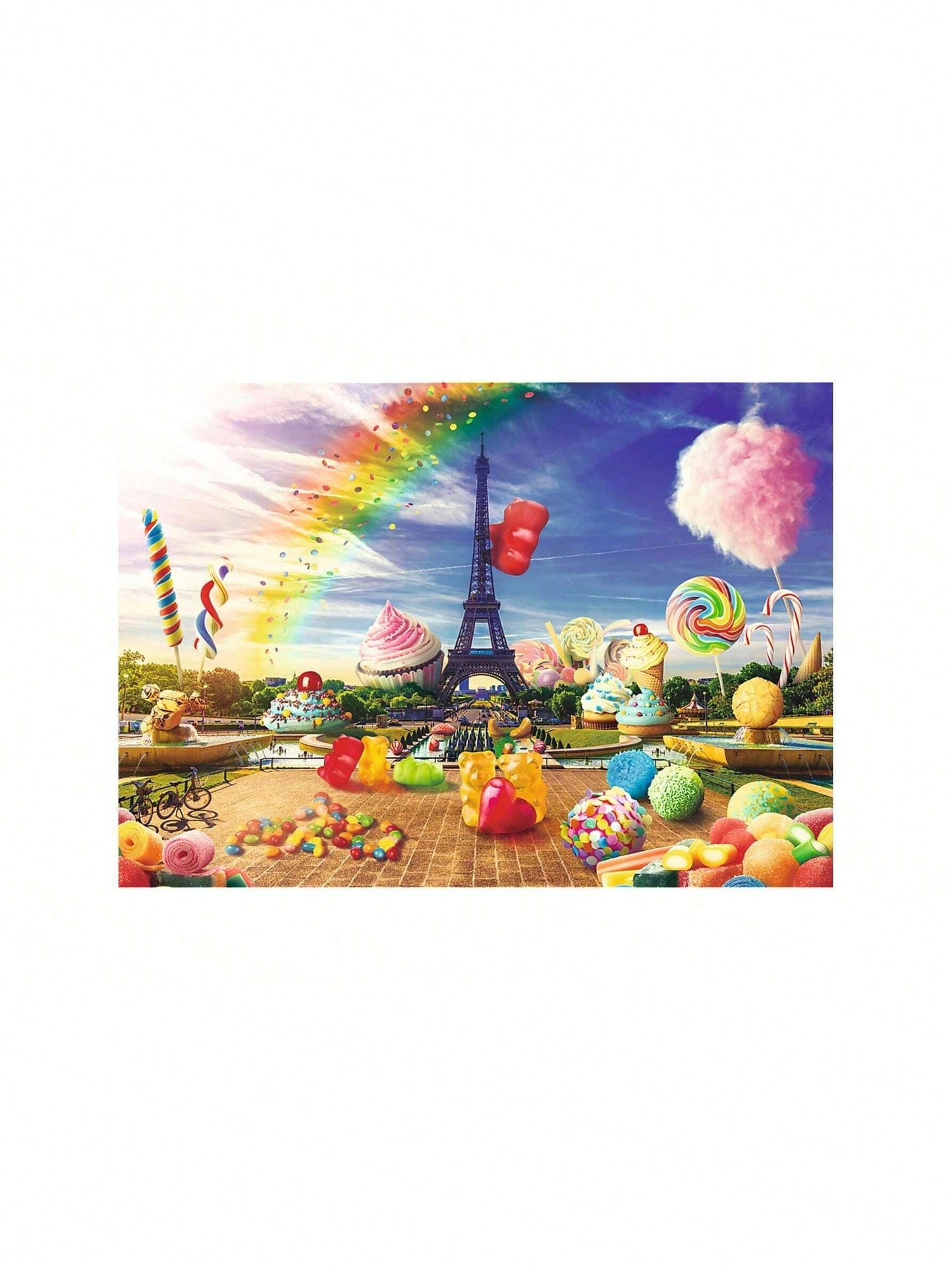 Trefl Red Funny Cities 1000 Piece Puzzle - Sweet Paris Multicolor