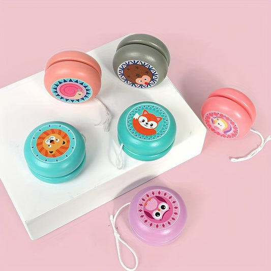 Cartoon animal wooden yo-yo, puzzle puzzle novelty toys, Easter, Thanksgiving holiday parties perfect gifts