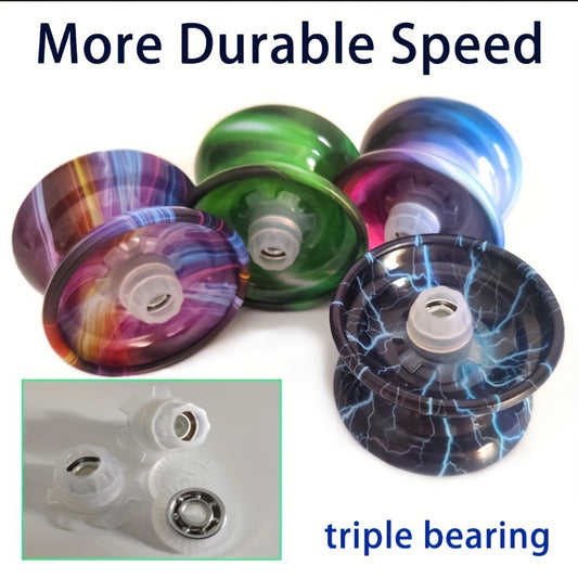 High-Speed Premium Metal Triple Bearing Yoyo - Durable & Dazzling Outdoor Sports Toy
